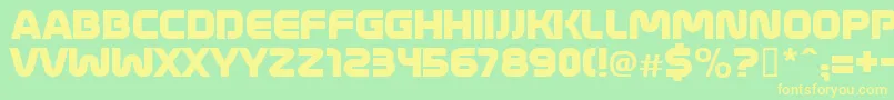 MathmosOriginal Font – Yellow Fonts on Green Background
