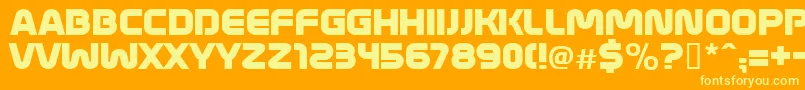 MathmosOriginal Font – Yellow Fonts on Orange Background