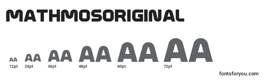 MathmosOriginal Font Sizes