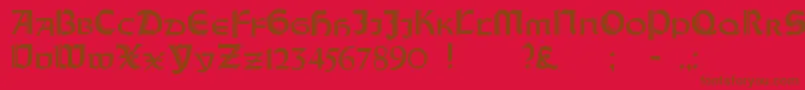OrotundCapitalsHeavy Font – Brown Fonts on Red Background