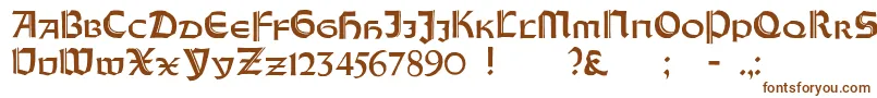 OrotundCapitalsHeavy Font – Brown Fonts on White Background