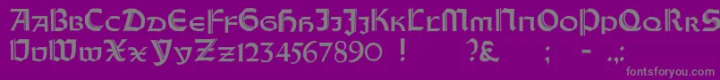 OrotundCapitalsHeavy Font – Gray Fonts on Purple Background