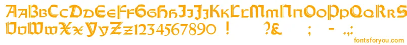 OrotundCapitalsHeavy Font – Orange Fonts on White Background