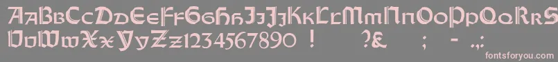 OrotundCapitalsHeavy Font – Pink Fonts on Gray Background