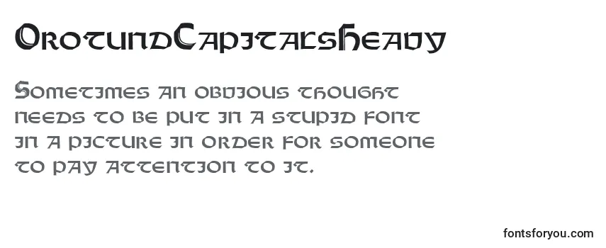 OrotundCapitalsHeavy Font