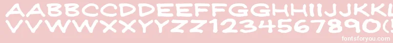 JeffreyprintJlWide Font – White Fonts on Pink Background