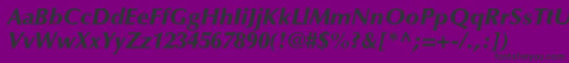 OptimaltstdBlackitalic Font – Black Fonts on Purple Background