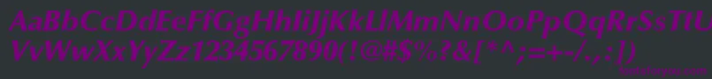 More about OptimaltstdBlackitalic Font OptimaltstdBlackitalic Font – Purple Fonts on Black Background