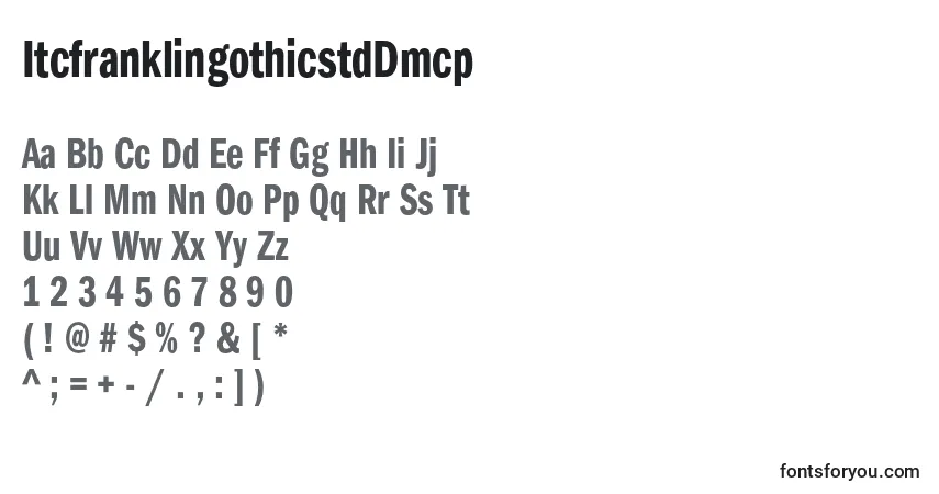 Шрифт ItcfranklingothicstdDmcp – алфавит, цифры, специальные символы