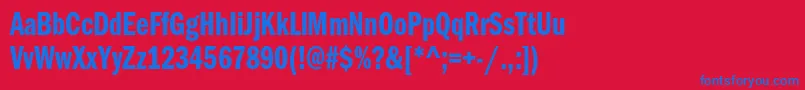 ItcfranklingothicstdDmcp Font – Blue Fonts on Red Background