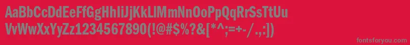 ItcfranklingothicstdDmcp Font – Gray Fonts on Red Background