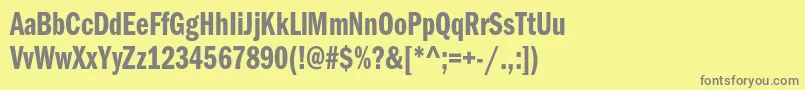 ItcfranklingothicstdDmcp Font – Gray Fonts on Yellow Background