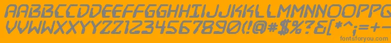 Destructobeambb ffy Font – Gray Fonts on Orange Background