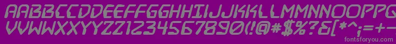 Destructobeambb ffy-Schriftart – Graue Schriften auf violettem Hintergrund