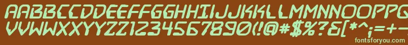 Destructobeambb ffy Font – Green Fonts on Brown Background