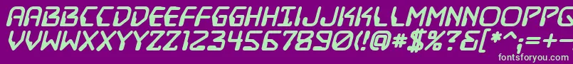 Destructobeambb ffy Font – Green Fonts on Purple Background