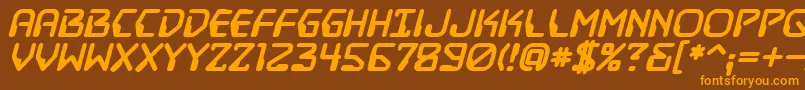 Police Destructobeambb ffy – polices orange sur fond brun