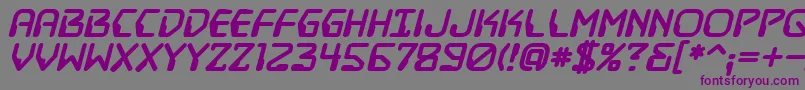 Destructobeambb ffy Font – Purple Fonts on Gray Background