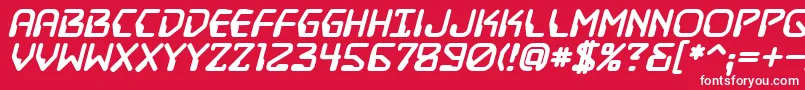 Destructobeambb ffy Font – White Fonts on Red Background