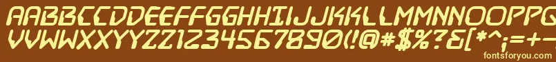 Destructobeambb ffy Font – Yellow Fonts on Brown Background