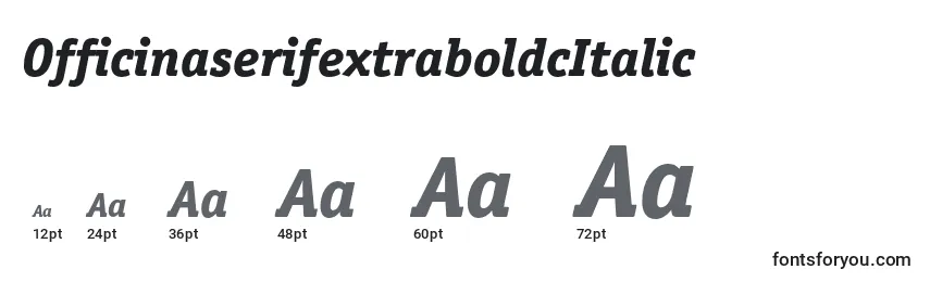 OfficinaserifextraboldcItalic Font Sizes