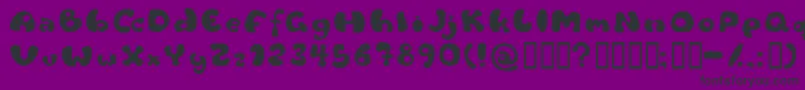 フォントFlattyre – 紫の背景に黒い文字