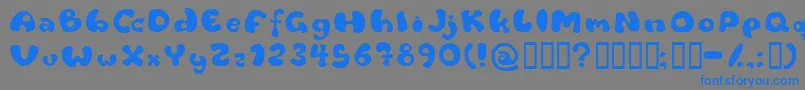 Шрифт Flattyre – синие шрифты на сером фоне