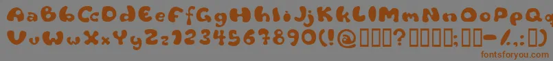Шрифт Flattyre – коричневые шрифты на сером фоне