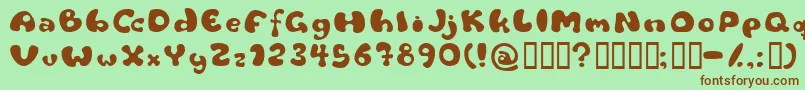Шрифт Flattyre – коричневые шрифты на зелёном фоне