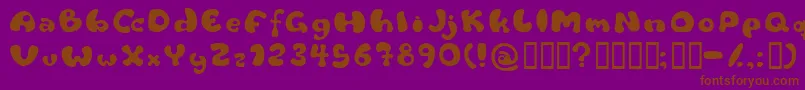 Flattyre-fontti – ruskeat fontit violetilla taustalla