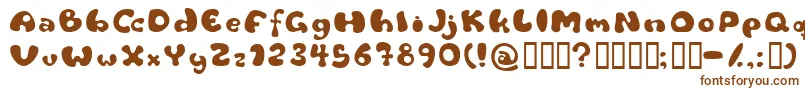 Flattyre-fontti – ruskeat fontit valkoisella taustalla