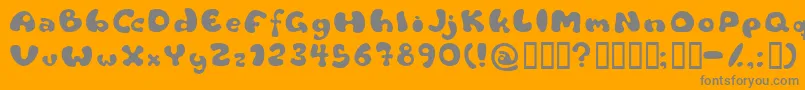 フォントFlattyre – オレンジの背景に灰色の文字