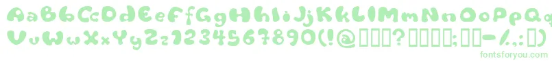 Flattyre-Schriftart – Grüne Schriften auf weißem Hintergrund