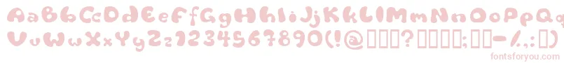 フォントFlattyre – 白い背景にピンクのフォント