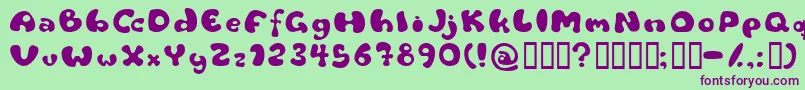 Flattyre Font – Purple Fonts on Green Background