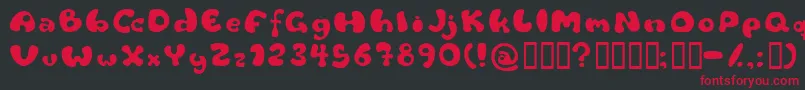 Flattyre Font – Red Fonts on Black Background
