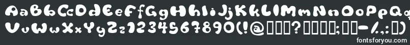 Flattyre Font – White Fonts on Black Background