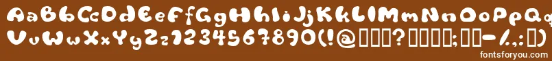 Flattyre-fontti – valkoiset fontit ruskealla taustalla
