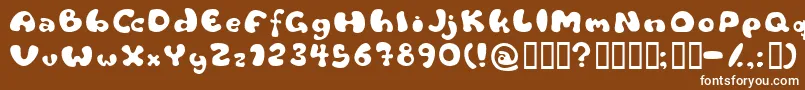 フォントFlattyre – 茶色の背景に白い文字