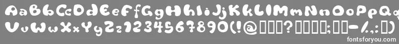 Flattyre-Schriftart – Weiße Schriften auf grauem Hintergrund