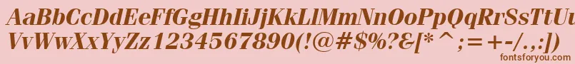 Fenicebi Font – Brown Fonts on Pink Background