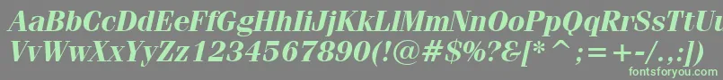 Шрифт Fenicebi – зелёные шрифты на сером фоне
