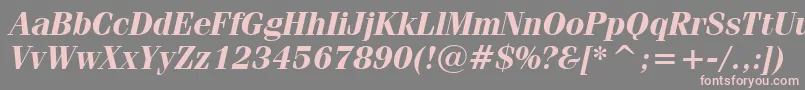 Шрифт Fenicebi – розовые шрифты на сером фоне