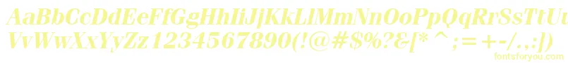 Fenicebi Font – Yellow Fonts on White Background
