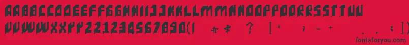 IncacTipografia Font – Black Fonts on Red Background