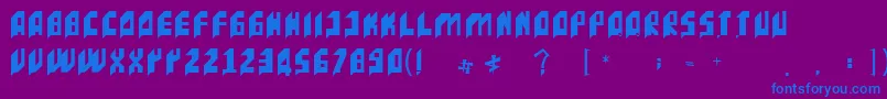 IncacTipografia Font – Blue Fonts on Purple Background