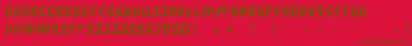 IncacTipografia Font – Brown Fonts on Red Background