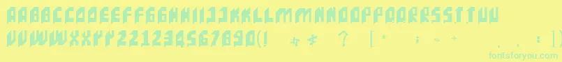 IncacTipografia Font – Green Fonts on Yellow Background