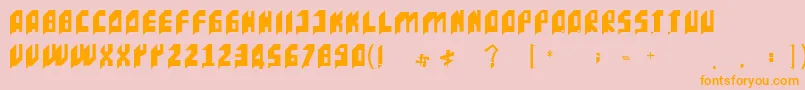 IncacTipografia Font – Orange Fonts on Pink Background