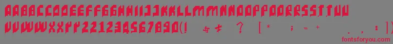 IncacTipografia Font – Red Fonts on Gray Background